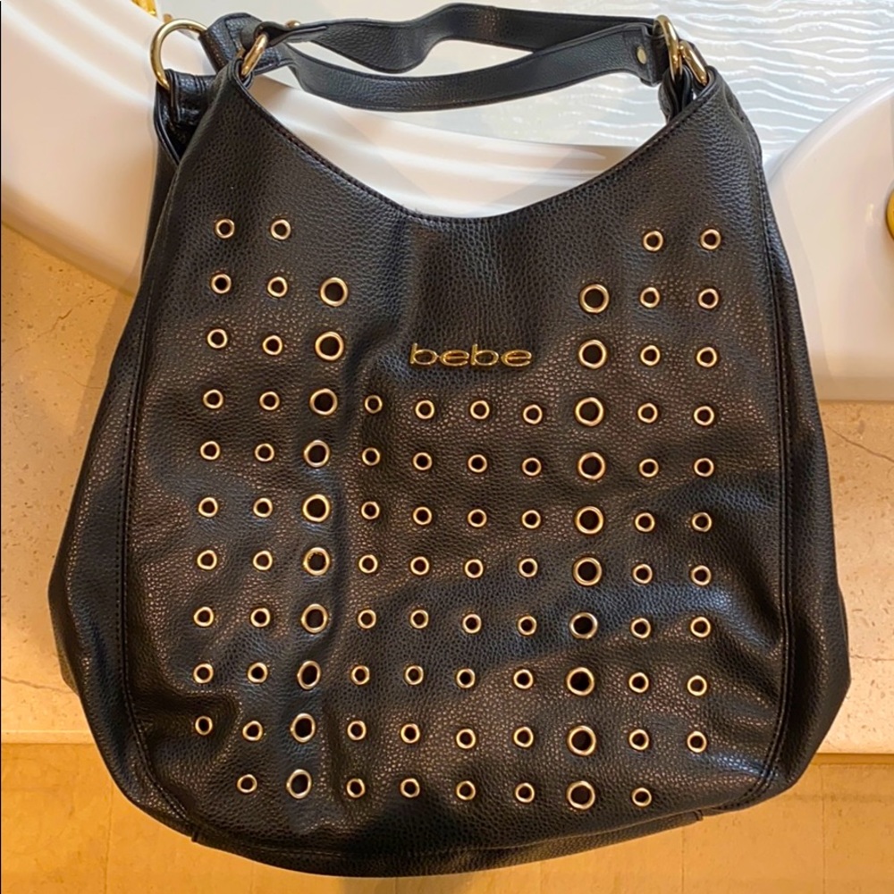Bebe 2 strap purse with gold hardware